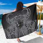 Penrith Panthers Rugby Sarong Polynesian Tribal Panther Warrior Black Grey Pattern