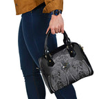 Penrith Panthers Rugby Shoulder Handbag Polynesian Tribal Panther Warrior Black Grey Pattern