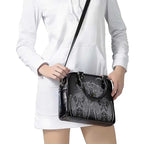 Penrith Panthers Rugby Shoulder Handbag Polynesian Tribal Panther Warrior Black Grey Pattern