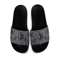 Penrith Panthers Rugby Slide Sandals Polynesian Tribal Panther Warrior Black Grey Pattern