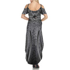 Penrith Panthers Rugby Summer Maxi Dress Polynesian Tribal Panther Warrior Black Grey Pattern