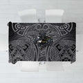 Penrith Panthers Rugby Tablecloth Polynesian Tribal Panther Warrior Black Grey Pattern
