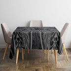 Penrith Panthers Rugby Tablecloth Polynesian Tribal Panther Warrior Black Grey Pattern