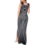 Penrith Panthers Rugby Tank Maxi Dress Polynesian Tribal Panther Warrior Black Grey Pattern