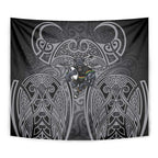 Penrith Panthers Rugby Tapestry Polynesian Tribal Panther Warrior Black Grey Pattern