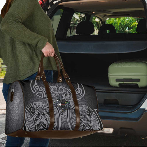 Penrith Panthers Rugby Travel Bag Polynesian Tribal Panther Warrior Black Grey Pattern