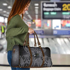 Penrith Panthers Rugby Travel Bag Polynesian Tribal Panther Warrior Black Grey Pattern