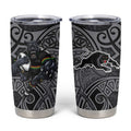 Penrith Panthers Rugby Tumbler Cup Polynesian Tribal Panther Warrior Black Grey Pattern