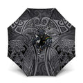 Penrith Panthers Rugby Umbrella Polynesian Tribal Panther Warrior Black Grey Pattern