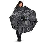 Penrith Panthers Rugby Umbrella Polynesian Tribal Panther Warrior Black Grey Pattern