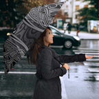 Penrith Panthers Rugby Umbrella Polynesian Tribal Panther Warrior Black Grey Pattern