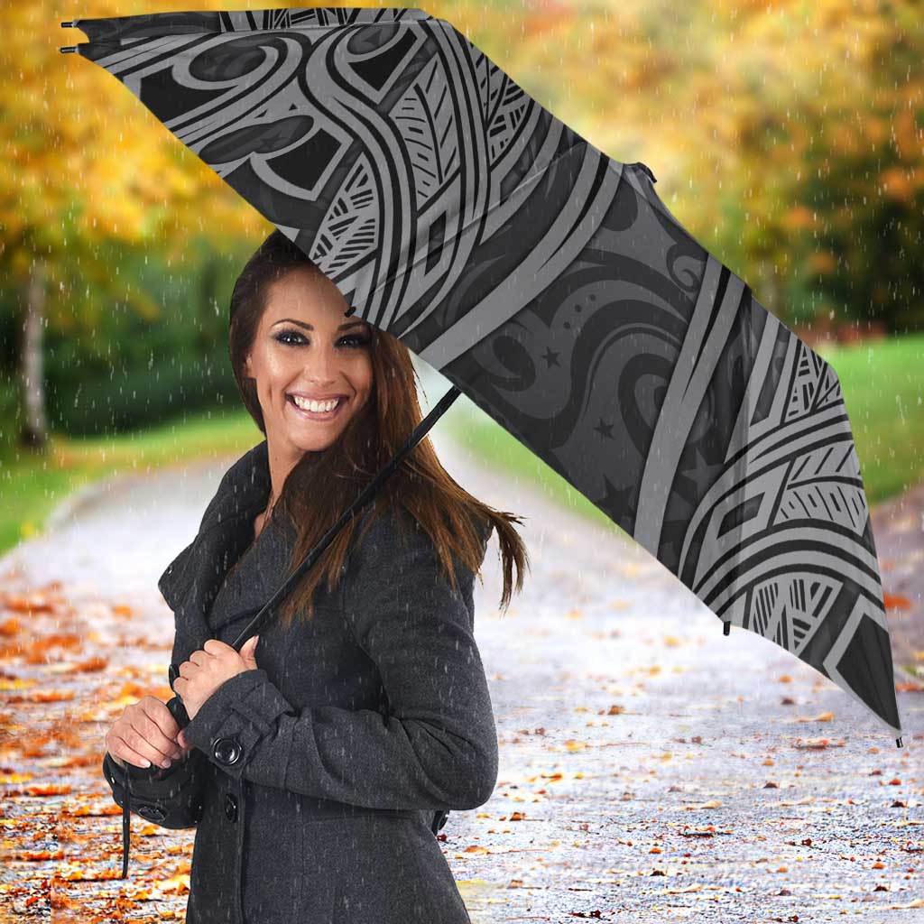 Penrith Panthers Rugby Umbrella Polynesian Tribal Panther Warrior Black Grey Pattern