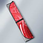 Dolphins Rugby Auto Sun Shade Polynesian Tribal Dolphin Warrior Red White Pattern