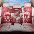 Dolphins Rugby Back Car Seat Cover Polynesian Tribal Dolphin Warrior Red White Pattern