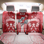 Dolphins Rugby Back Car Seat Cover Polynesian Tribal Dolphin Warrior Red White Pattern