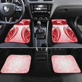 Dolphins Rugby Car Mats Polynesian Tribal Dolphin Warrior Red White Pattern