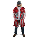 Dolphins Rugby Cloak Polynesian Tribal Dolphin Warrior Red White Pattern