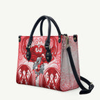 Dolphins Rugby Leather Bag Polynesian Tribal Dolphin Warrior Red White Pattern