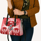 Dolphins Rugby Leather Bag Polynesian Tribal Dolphin Warrior Red White Pattern