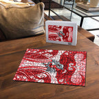 Dolphins Rugby Puzzle Polynesian Tribal Dolphin Warrior Red White Pattern