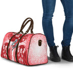 Dolphins Rugby Travel Bag Polynesian Tribal Dolphin Warrior Red White Pattern