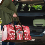 Dolphins Rugby Travel Bag Polynesian Tribal Dolphin Warrior Red White Pattern