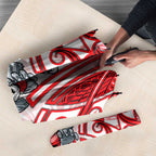 Dolphins Rugby Umbrella Polynesian Tribal Dolphin Warrior Red White Pattern