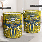 North Queensland Cowboys Rugby Laundry Basket Polynesian Tribal Bull Warrior Navy Yellow Pattern