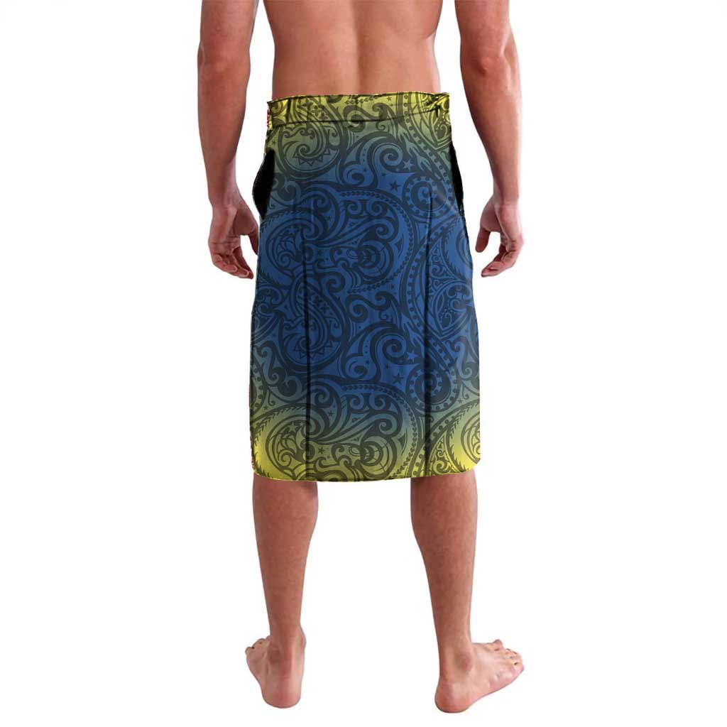 North Queensland Cowboys Rugby Lavalava Polynesian Tribal Bull Warrior Navy Yellow Pattern