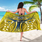 North Queensland Cowboys Rugby Sarong Polynesian Tribal Bull Warrior Navy Yellow Pattern