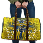 North Queensland Cowboys Rugby Travel Bag Polynesian Tribal Bull Warrior Navy Yellow Pattern