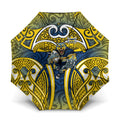 North Queensland Cowboys Rugby Umbrella Polynesian Tribal Bull Warrior Navy Yellow Pattern