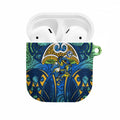 Parramatta Eels Rugby AirPods Case Polynesian Tribal Eel Warrior Blue Gold Pattern