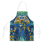 Parramatta Eels Rugby Apron Polynesian Tribal Eel Warrior Blue Gold Pattern