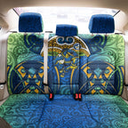 Parramatta Eels Rugby Back Car Seat Cover Polynesian Tribal Eel Warrior Blue Gold Pattern