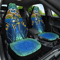 Parramatta Eels Rugby Car Seat Cover Polynesian Tribal Eel Warrior Blue Gold Pattern