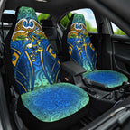 Parramatta Eels Rugby Car Seat Cover Polynesian Tribal Eel Warrior Blue Gold Pattern