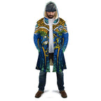 Parramatta Eels Rugby Cloak Polynesian Tribal Eel Warrior Blue Gold Pattern