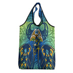 Parramatta Eels Rugby Grocery Bag Polynesian Tribal Eel Warrior Blue Gold Pattern
