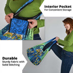 Parramatta Eels Rugby Grocery Bag Polynesian Tribal Eel Warrior Blue Gold Pattern
