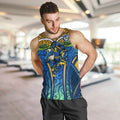 Parramatta Eels Rugby Men Tank Top Polynesian Tribal Eel Warrior Blue Gold Pattern