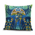 Parramatta Eels Rugby Pillow Cover Polynesian Tribal Eel Warrior Blue Gold Pattern