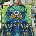Parramatta Eels Rugby Quilt Polynesian Tribal Eel Warrior Blue Gold Pattern