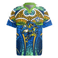 Parramatta Eels Rugby Rugby Jersey Polynesian Tribal Eel Warrior Blue Gold Pattern