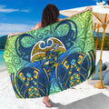 Parramatta Eels Rugby Sarong Polynesian Tribal Eel Warrior Blue Gold Pattern