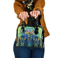 Parramatta Eels Rugby Shoulder Handbag Polynesian Tribal Eel Warrior Blue Gold Pattern