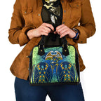 Parramatta Eels Rugby Shoulder Handbag Polynesian Tribal Eel Warrior Blue Gold Pattern