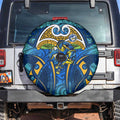 Parramatta Eels Rugby Spare Tire Cover Polynesian Tribal Eel Warrior Blue Gold Pattern