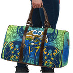 Parramatta Eels Rugby Travel Bag Polynesian Tribal Eel Warrior Blue Gold Pattern