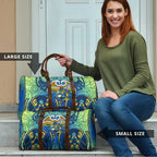 Parramatta Eels Rugby Travel Bag Polynesian Tribal Eel Warrior Blue Gold Pattern